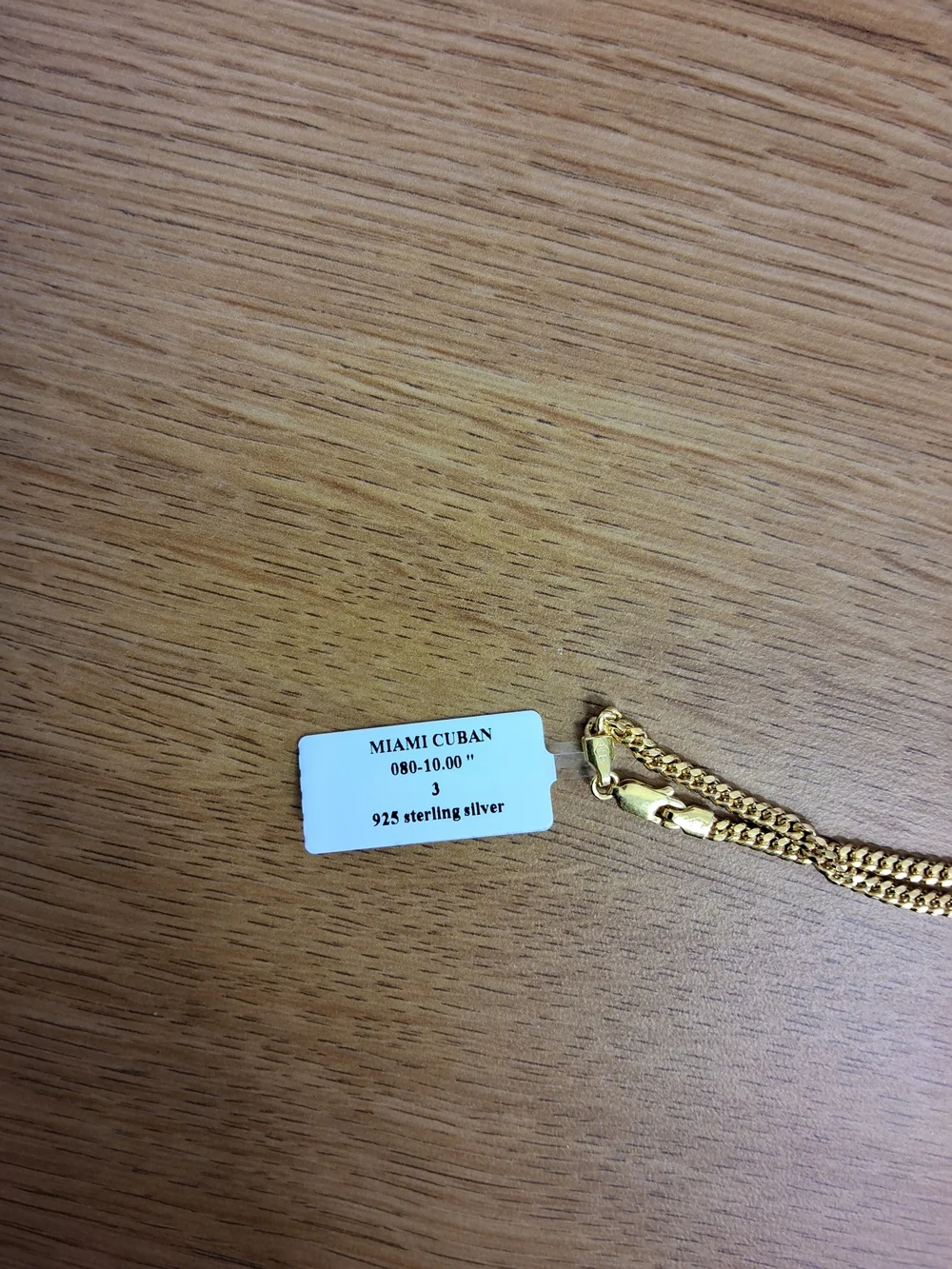 925 Silver 18kt gold Plated Cuban Link Anklet 10inch Lobster Clasp Italy